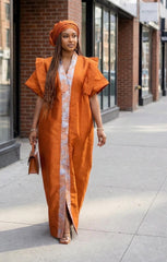 Burnt Orange African Dress