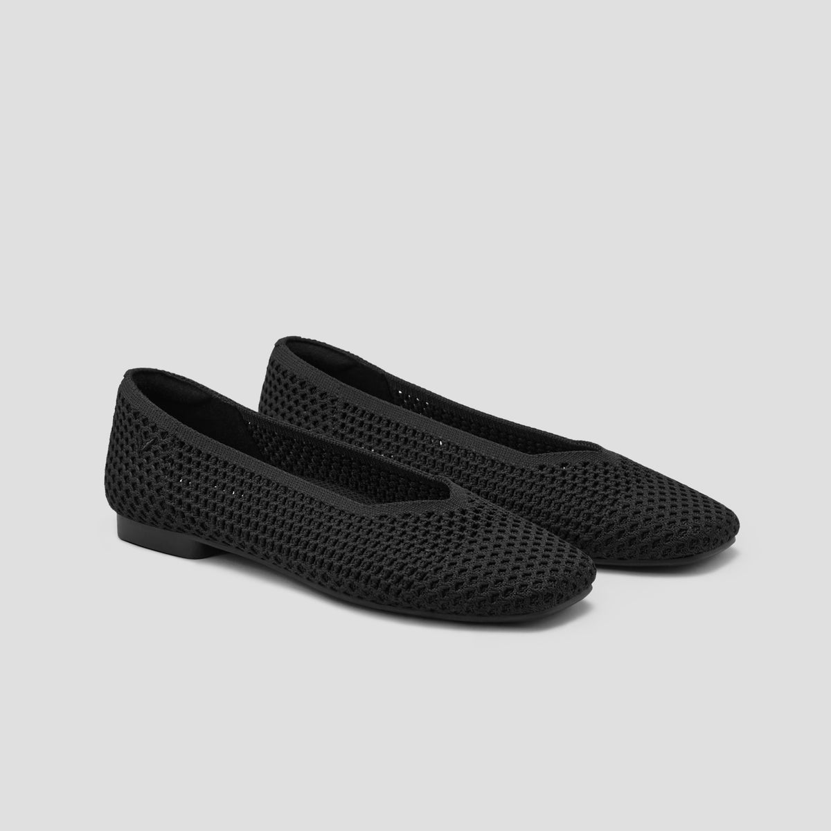 Square-Toe V-Cut Mesh Flats (Margot™ 2.0)