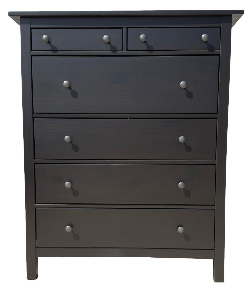 Ikea Hemnes Dark Wood Tall 6-Drawer Dresser Contemporary Style