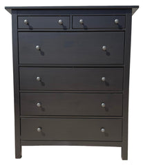Ikea Hemnes Dark Wood Tall 6-Drawer Dresser Contemporary Style