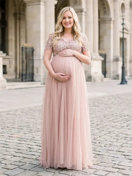 bridesmaid dresses for pregnant women Fashion Casual A-line Maternity Dress Gown this sophisticated long dress will be your lovely partner 22 Maternity Bridesmaid Dresses for –
